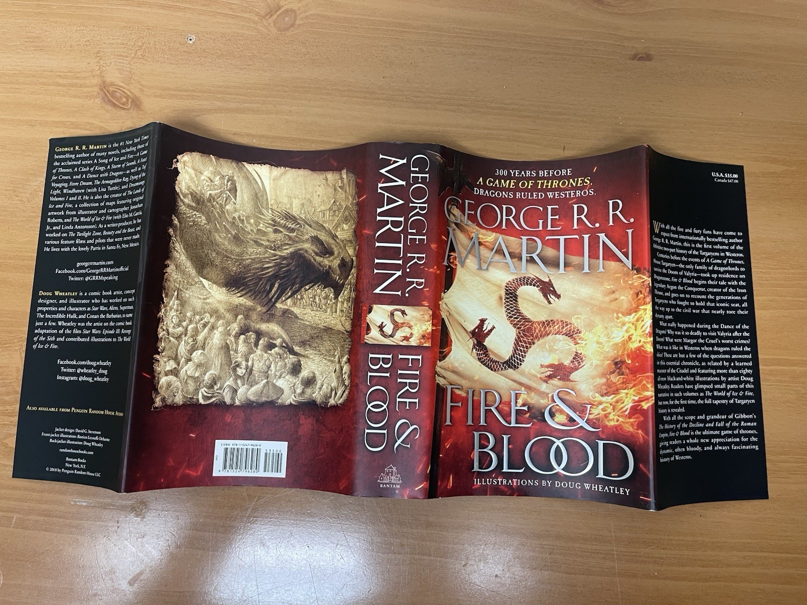 Fire & Blood by George R.R. Martin 1st Edition HC DJ 2018 Low Print