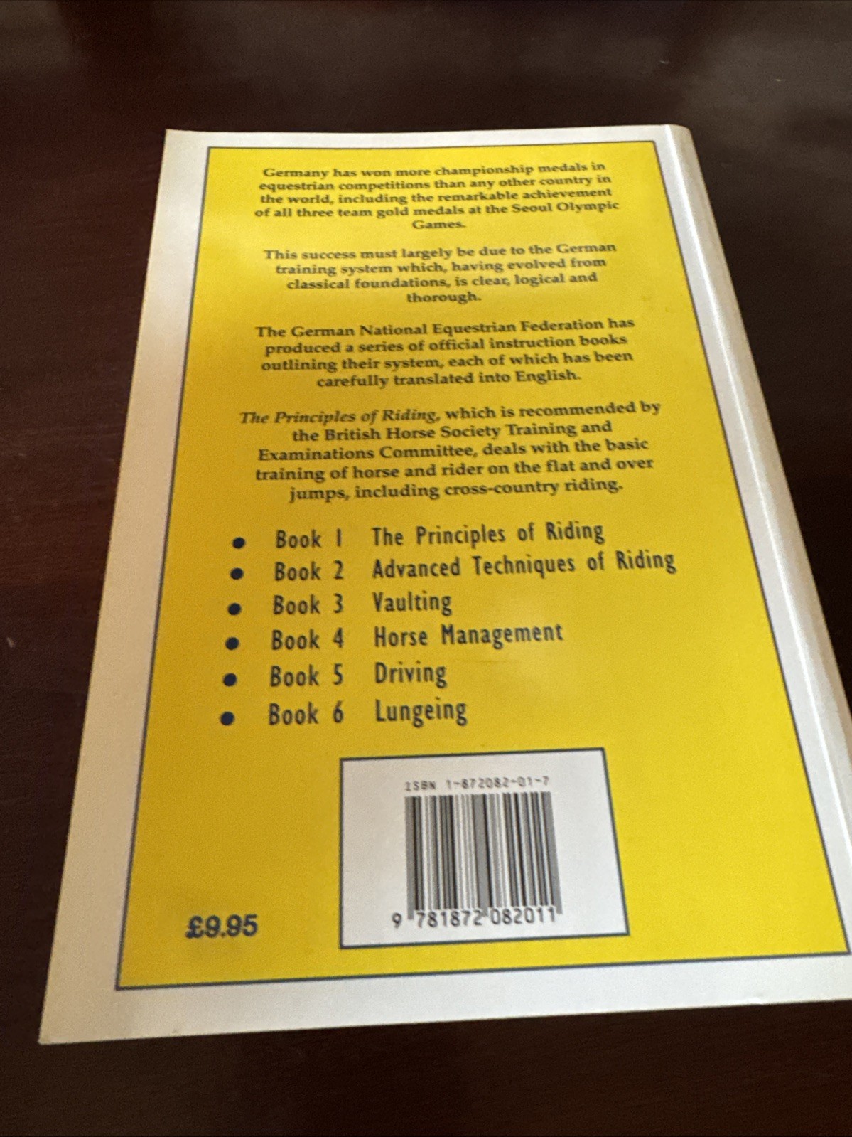 Rare 1992 The Principles Of Riding German National Equestrian Federation Book 1