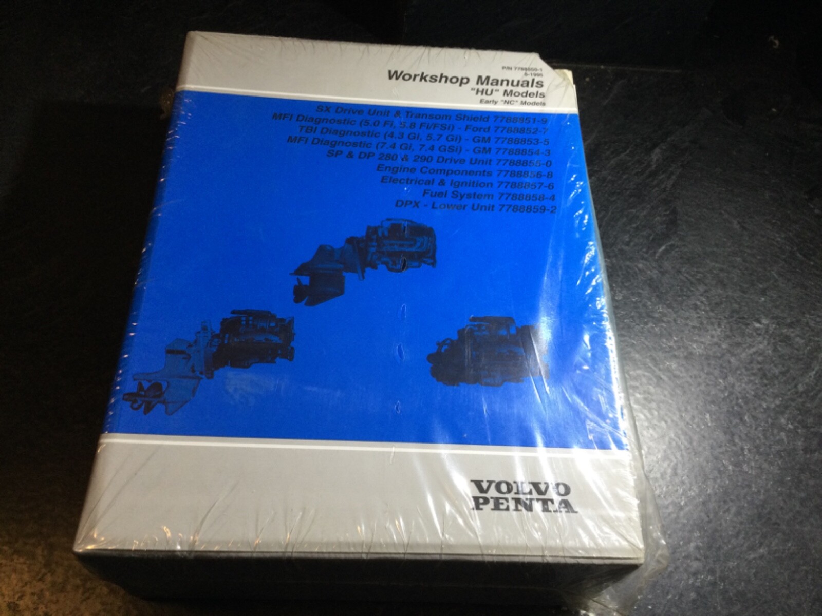 1994-95 Volvo Penta HU 3.0L, 4.3L 5.0L 5.7L 5.8L 7.4L 8.2L Shop Manual 4,6,8 cyl