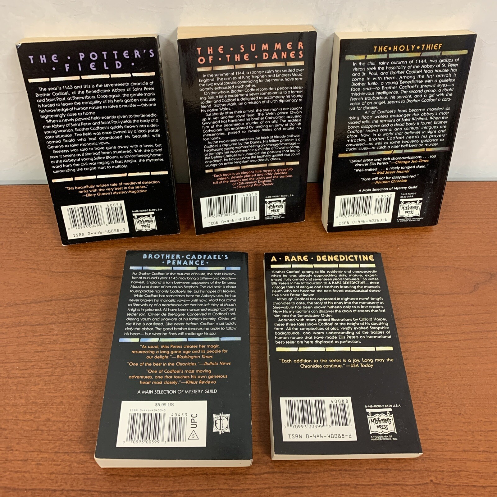 Vtg Lot Set of 17 Brother Cadfael Mysteries by Ellis Peters (PB, 1970s – 1990s)