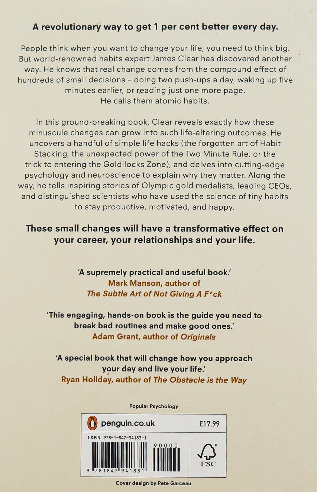 Book In English. Atomic Habits. An Easy And Proven Way To Build Good Habits And