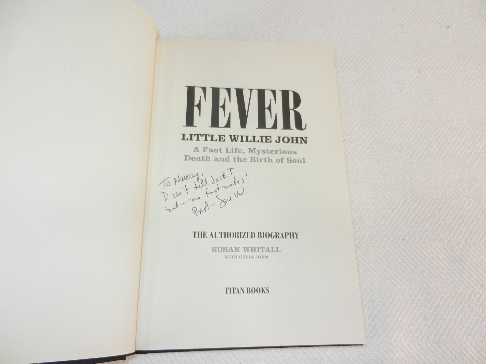 MICHIGAN 1950’s Detroit Soul – R n B Singer „FEVER: LITTLE WILLIE JOHN“ Signed