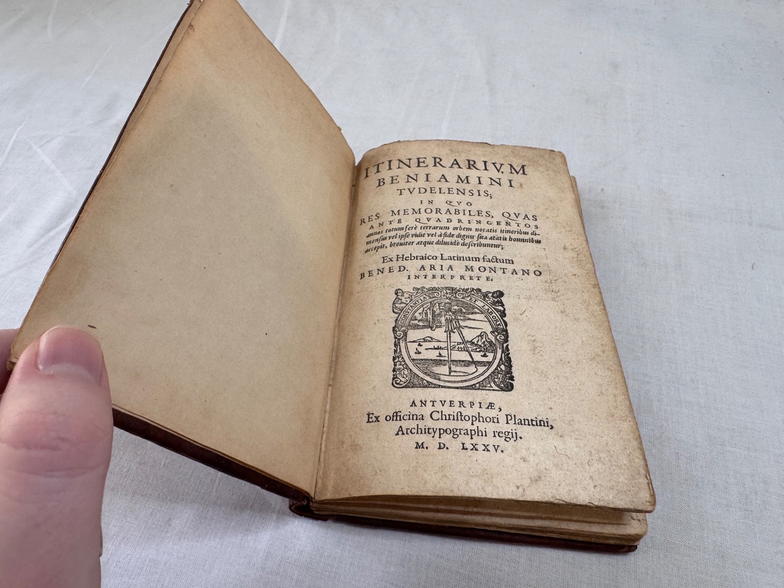 Itinerarium Beniamini Tudelensis 1575 Christopher Plantin Judaica Travel Antwerp