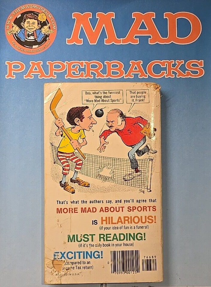 MAD Magazine Paperback Book: MORE MAD ABOUT SPORTS 1977 Warner 1st Print G