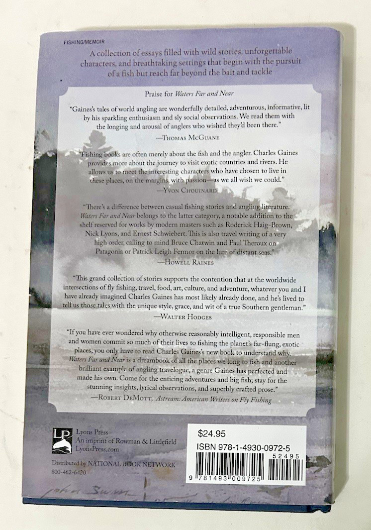 Waters Far and Near Tales of Angling Adventure Around the Word SIGNED Gaines