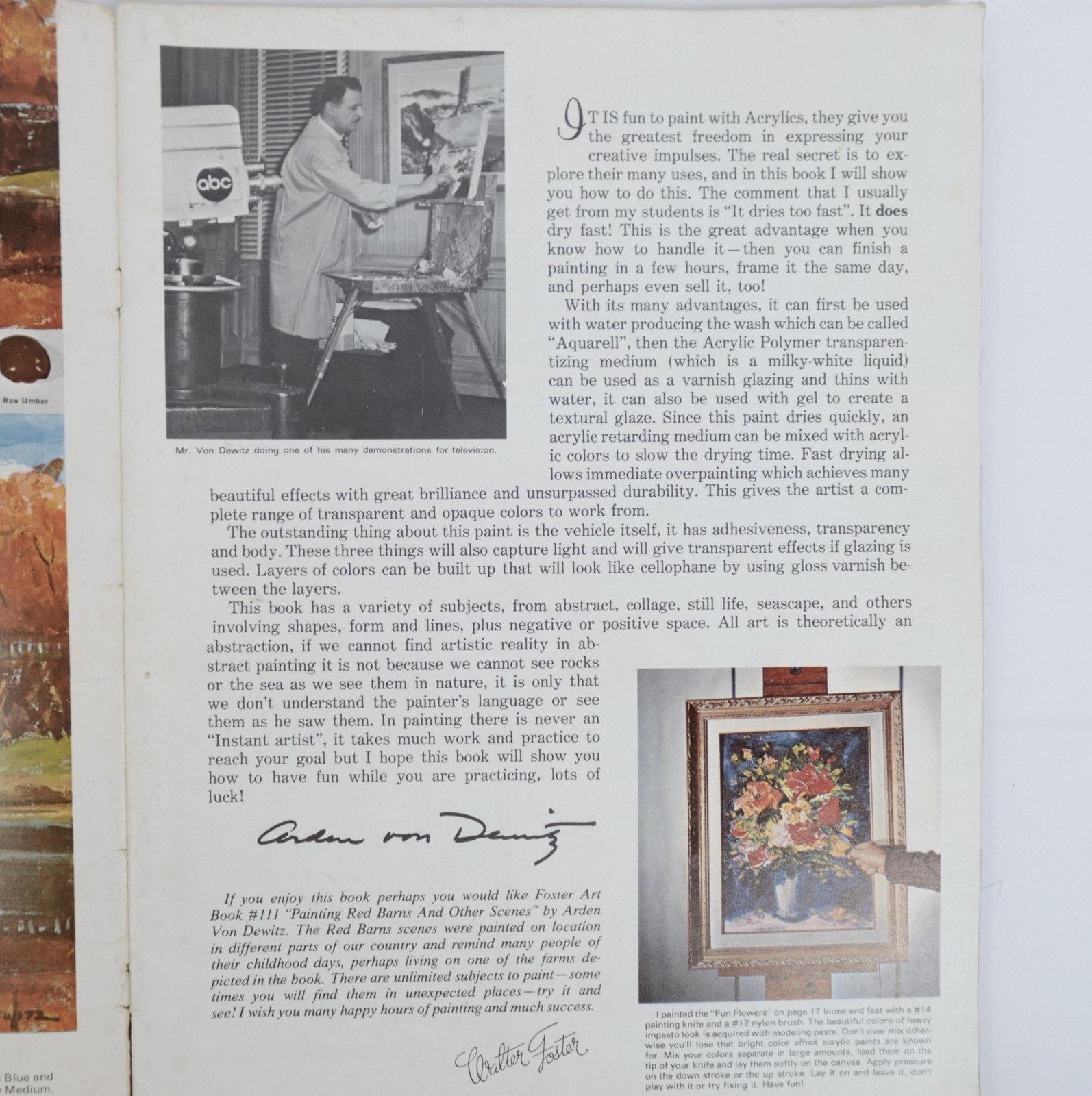 Vintage Walter T. Foster Art Books Acrylic Painting Color Instruction Lot 4