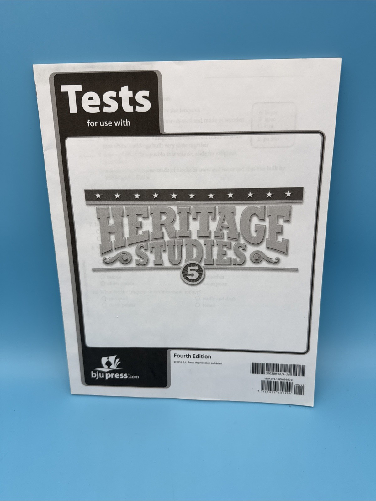 Bob Jones Heritage Studies 5 History Set- Text, Test, Activities, Key & Teacher