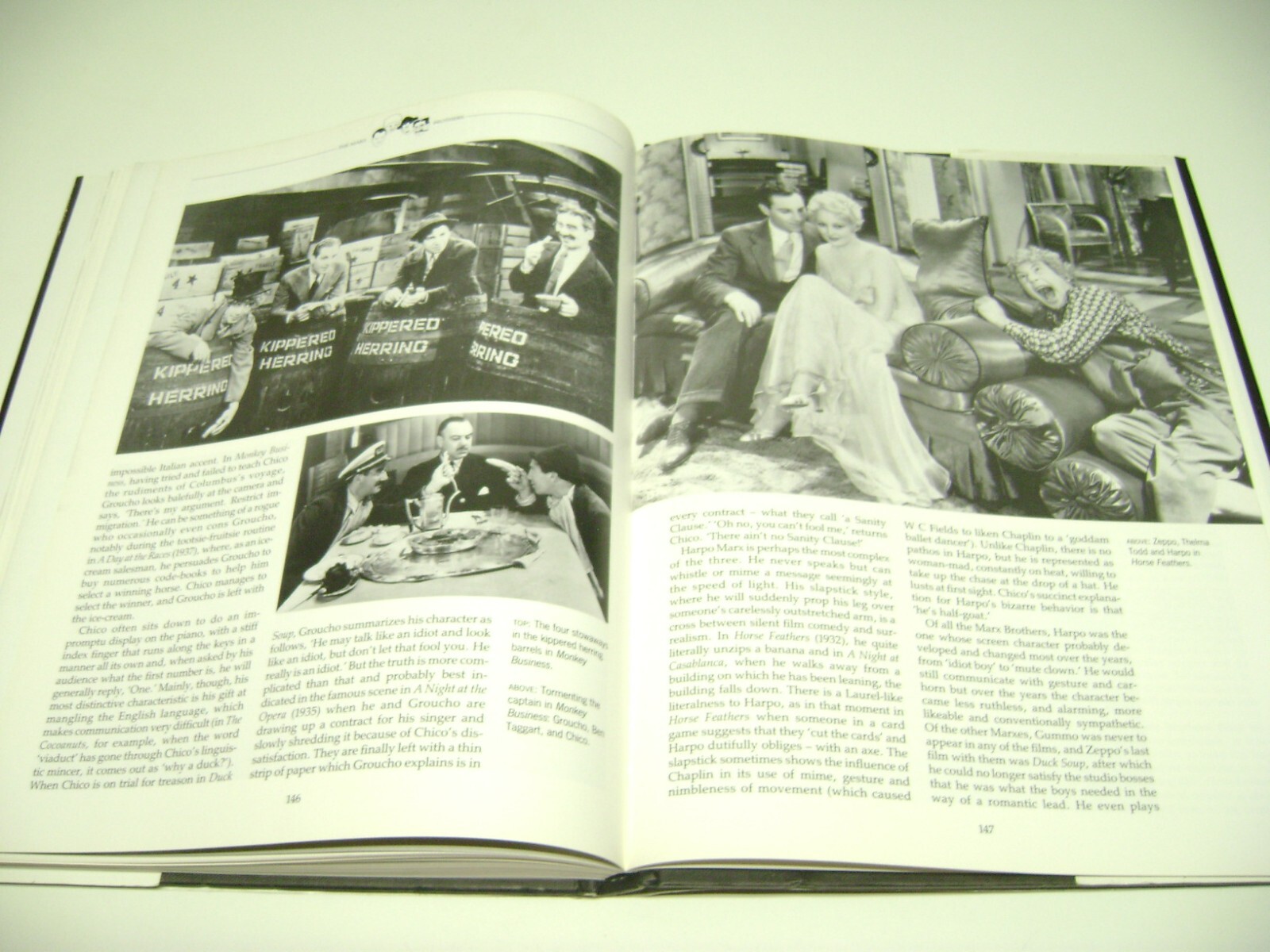 Huge 1995 Hardcover Book, CLASSIC MOVIE COMEDIANS, Packed with Photos, 176 pages
