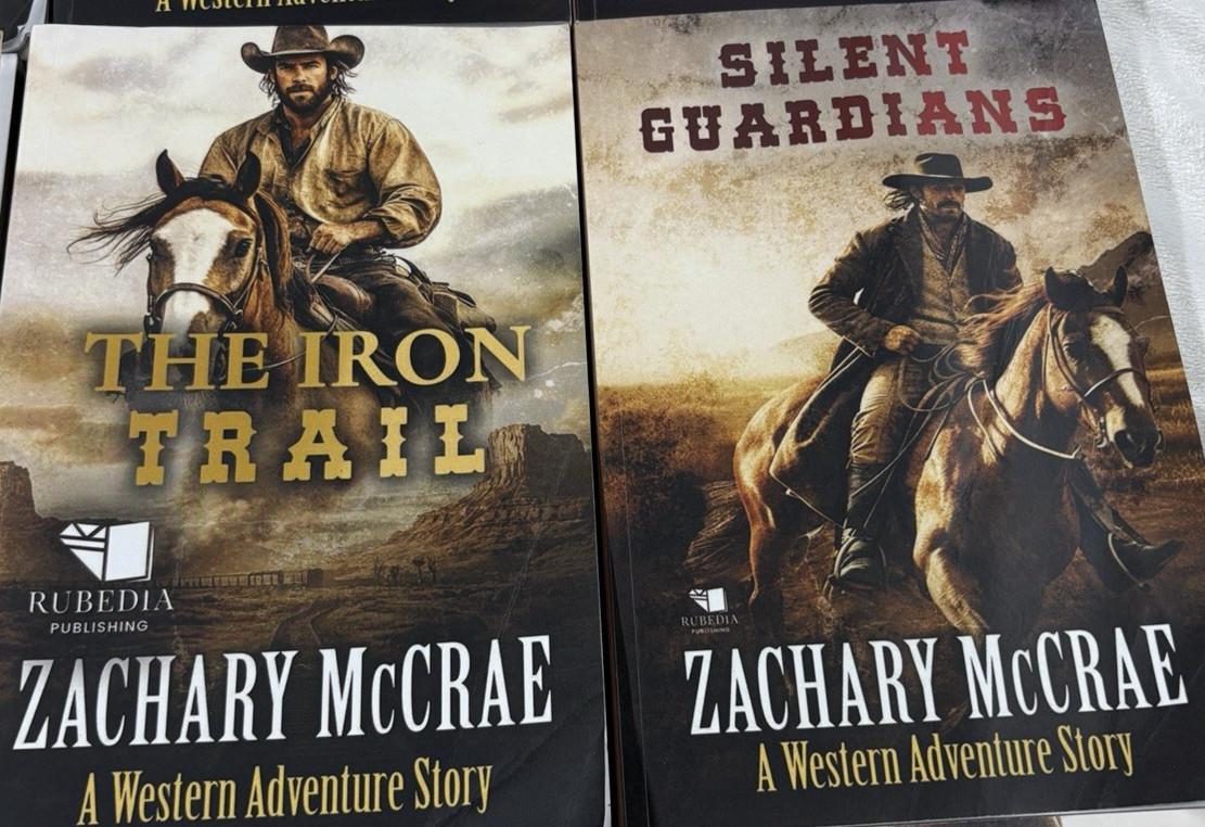 Lot of Zachary McCrae Paperback Books Western Adventure Story Rubedia Publishing