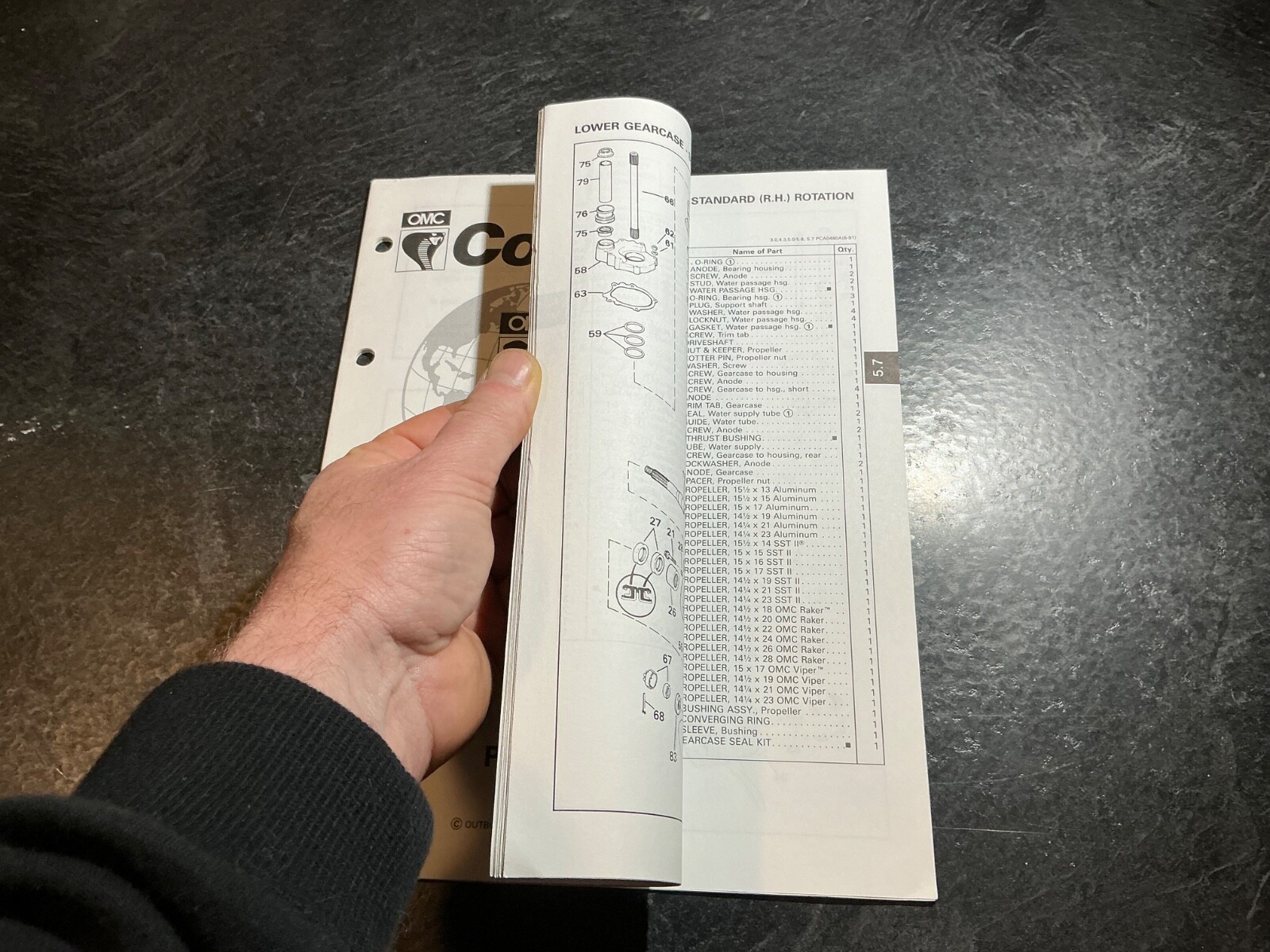 1992 OMC Cobra 5.7L 4V 350 GM V8 AMH Stern Drive Models Parts Catalog