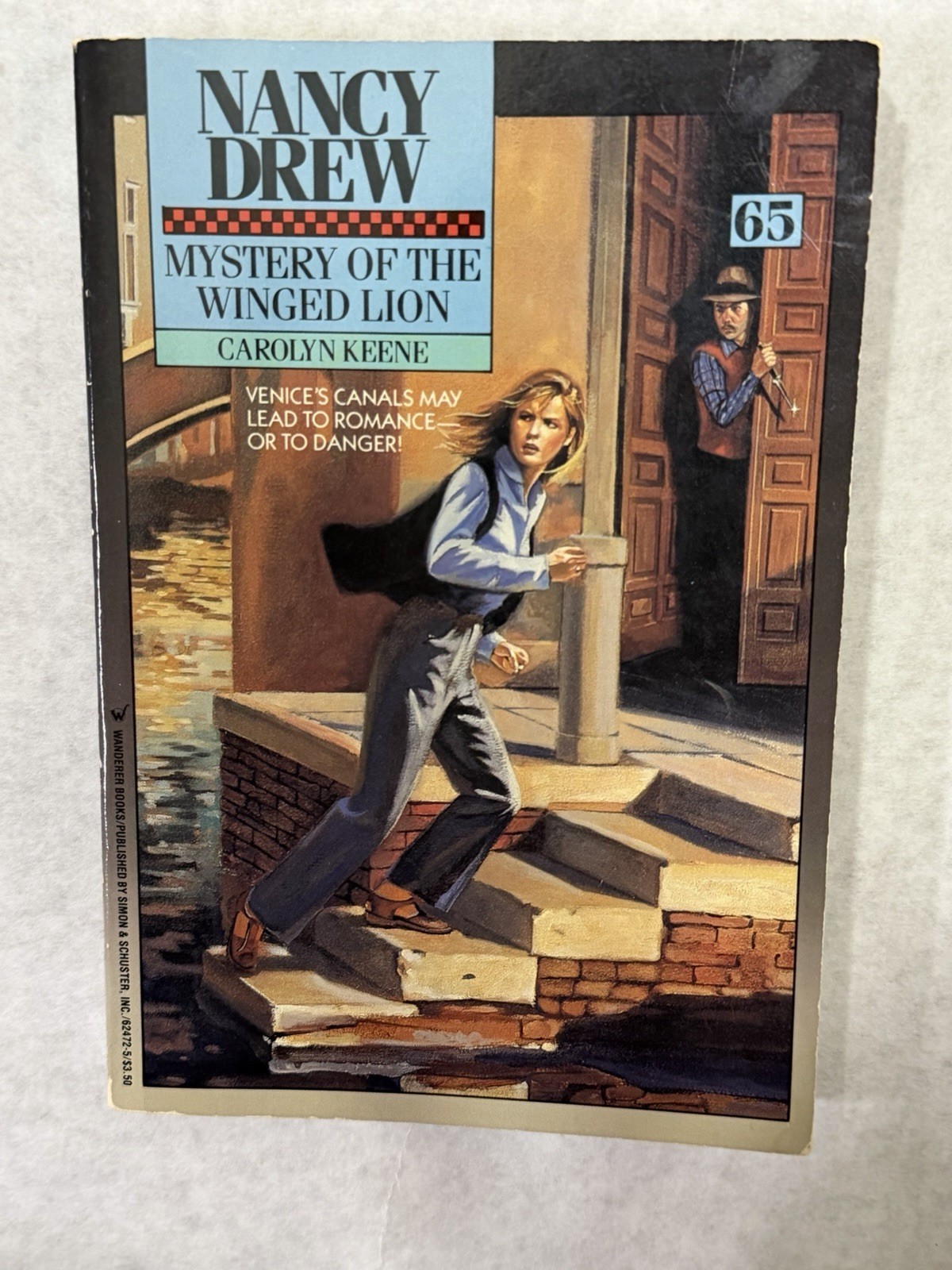 Nancy Drew Mystery Stories #65 Mystery of the Winged Lion by Carolyn Keene 1989