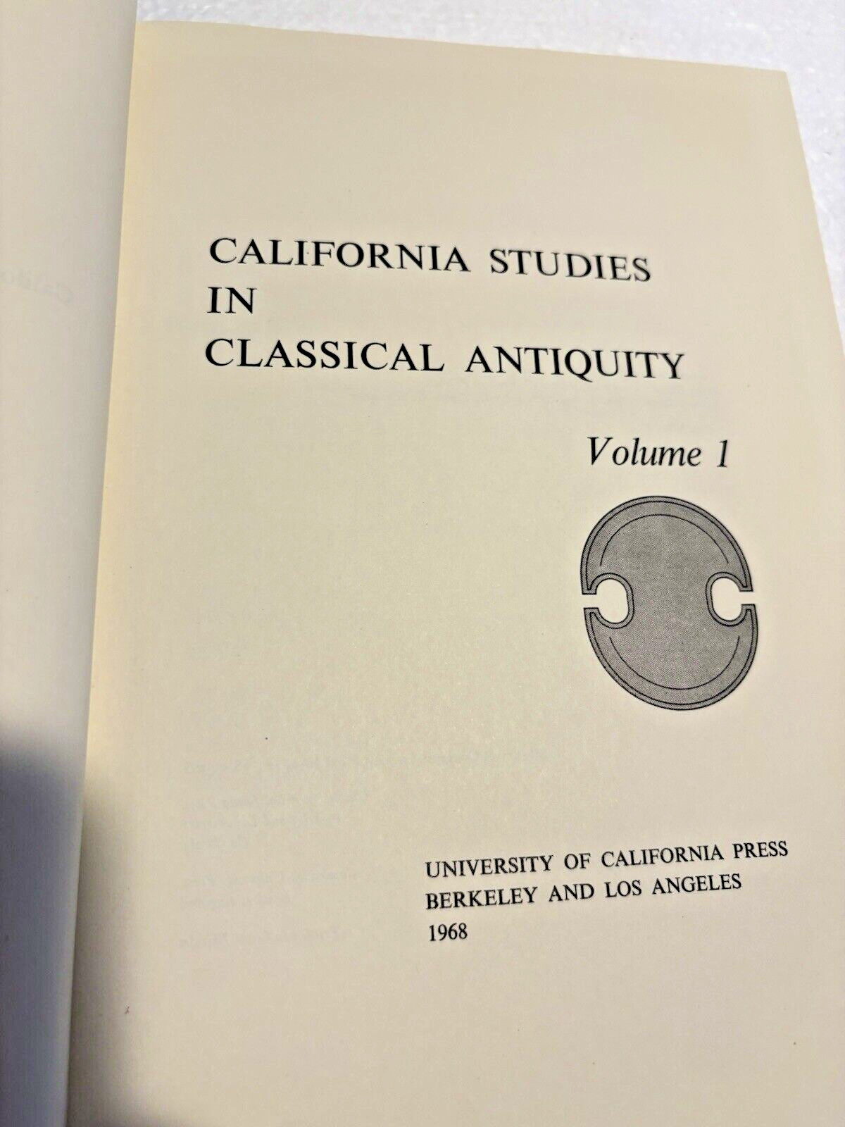 California Studies in Classical Antiquity Volume 1, 2, 10 HARDCOVER Archaeology