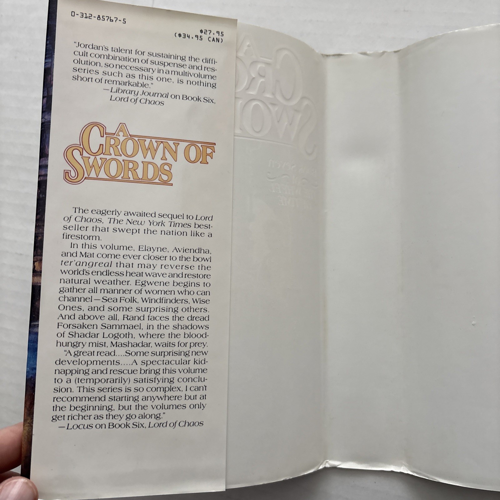 A Crown of Swords Book 7 Wheel of Time by Robert Jordan 1st/1st Ed Printing WOT