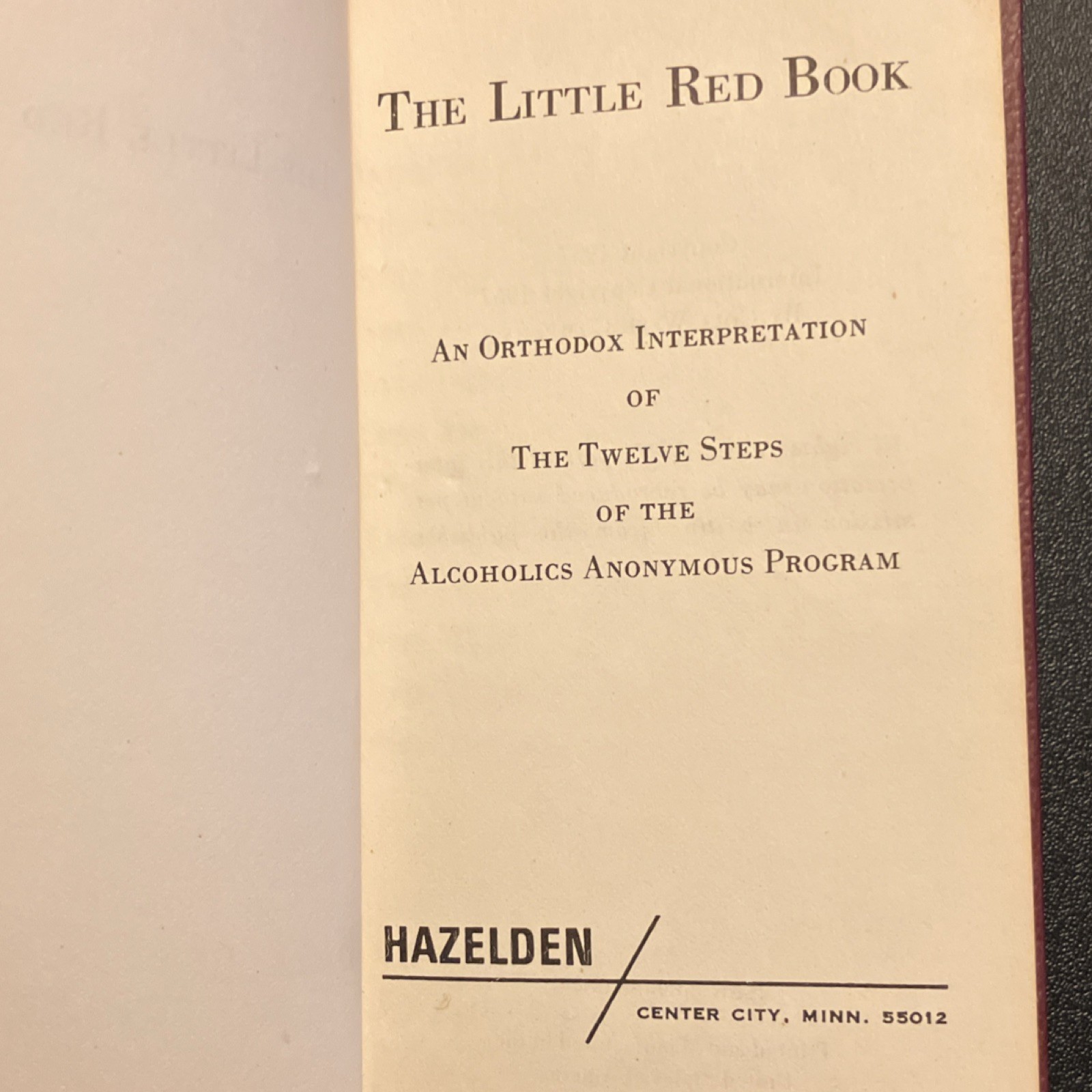 Hazelden The Little Red Book 1957 Alcoholics Anonymous Hardcover Vintage