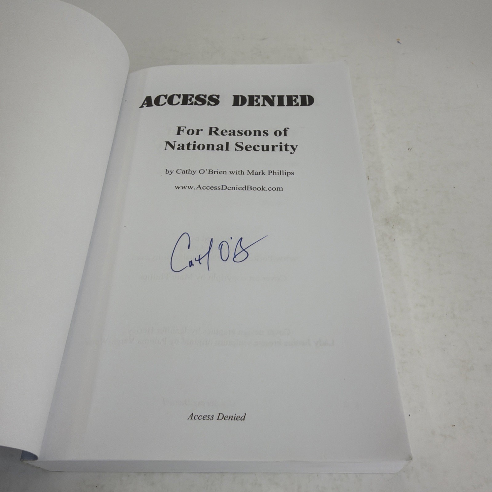 Access Denied: For Reasons of National Security Signed 2004 Paperback