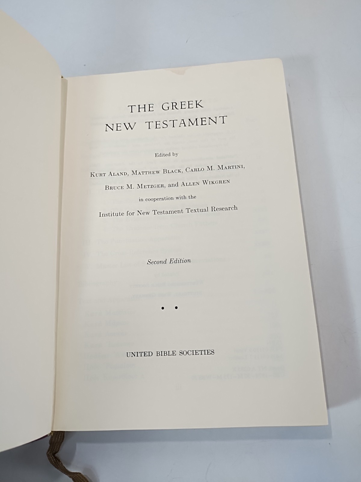 THE GREEK NEW TESTAMENT ~ Vintage 1968 United Bible Societies (Made In Germany)