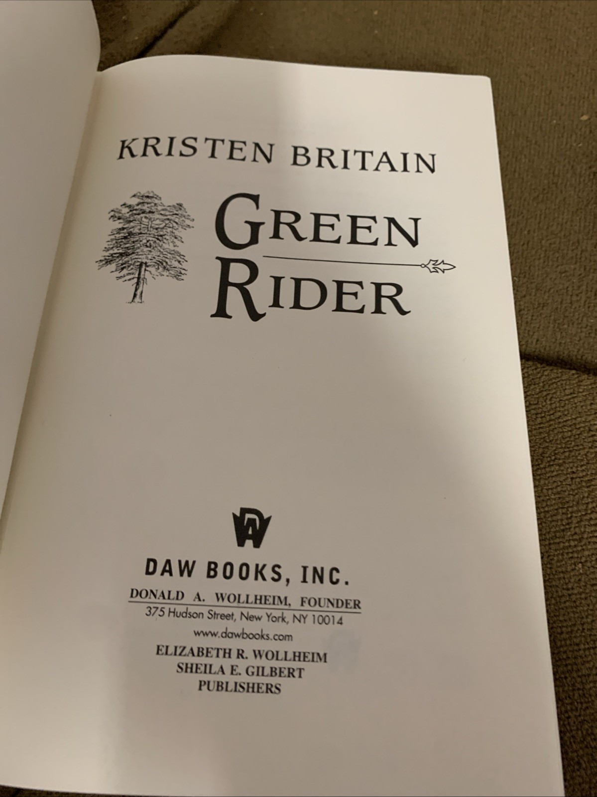Green Rider by Kristen Britain 1998 Vintage Fantasy First Edition First Printing