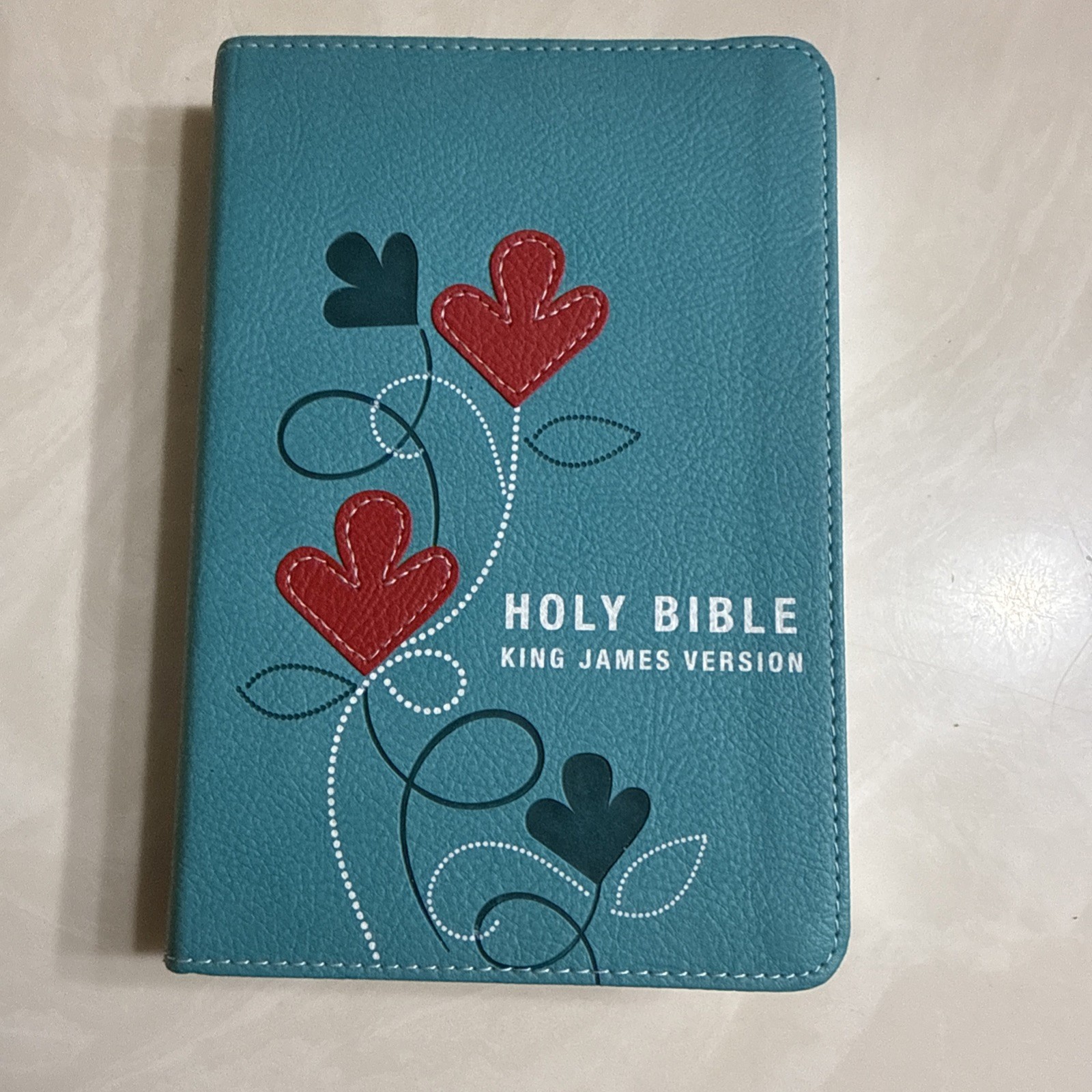 Turquoise Faux Leather Compact King James Version Bible