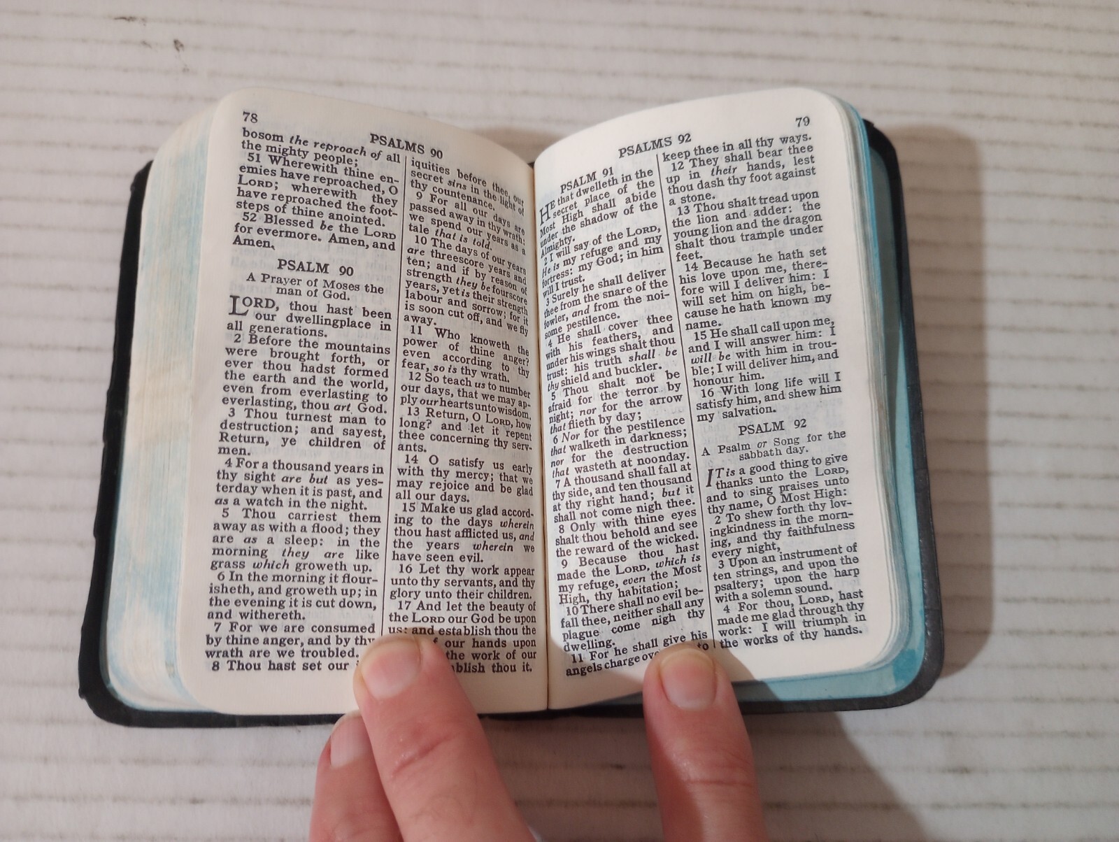 New Testament Psalms KJV American Bible Society Pocket Edition 1969