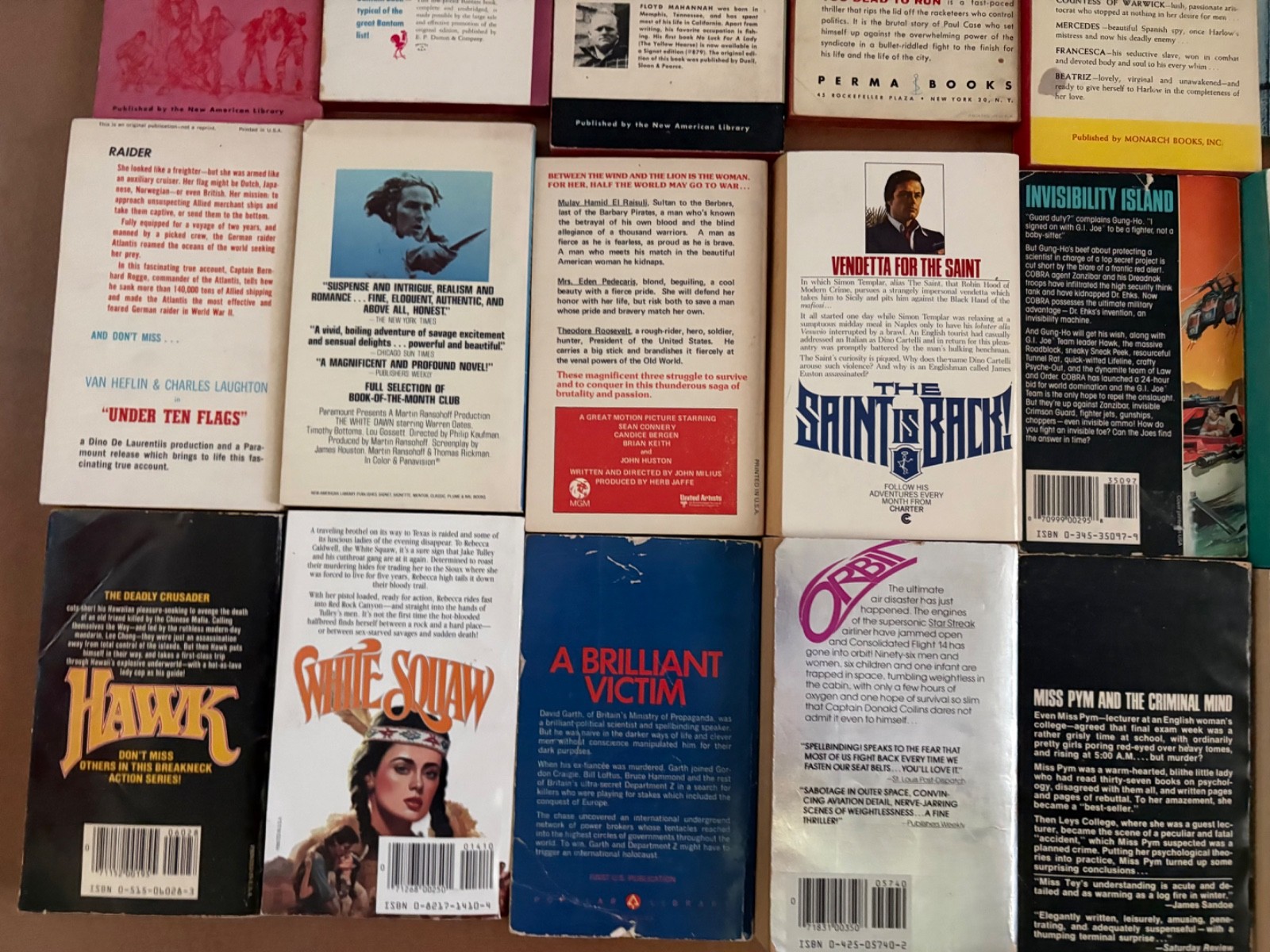 vintage paperback lot 55 Ross John D. MacDonald tie in pulp sleaze men Matheson