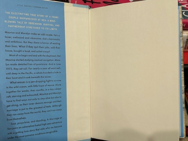 A Marriage at Sea : Hardcover : Sophie Elmhirst : Very Good
