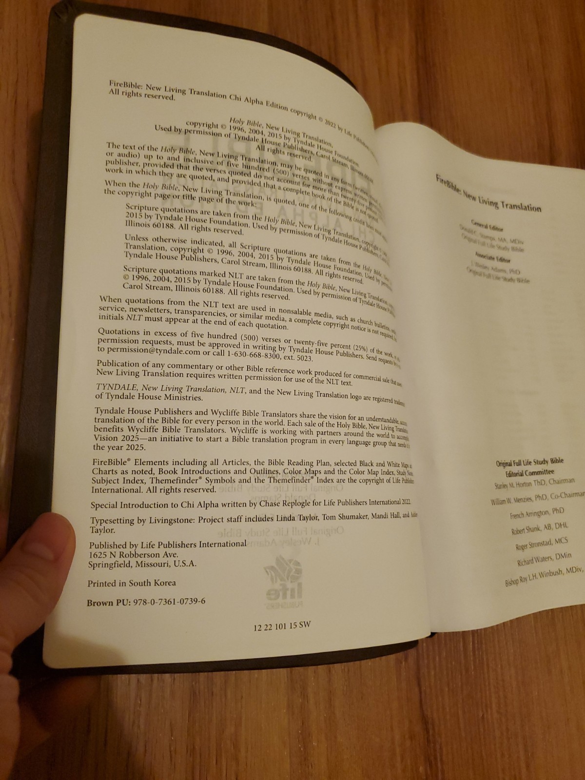 FIRE BIBLE New Living Translation Chi Alpha Edition Leather Soft Cover