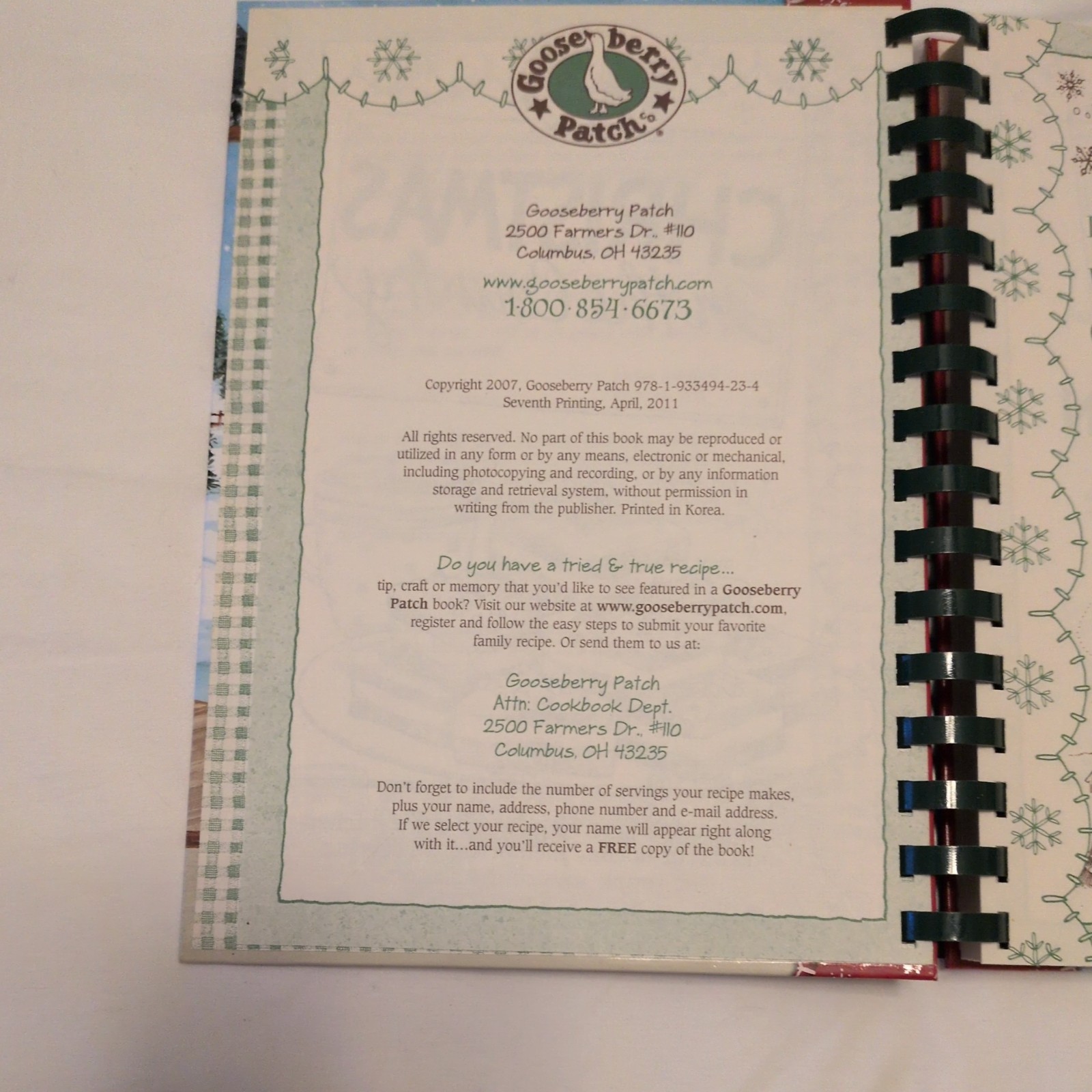 Lot Of 2 Gooseberry Patch Spiral Bound Cookbook Coming Home Christmas Holidays
