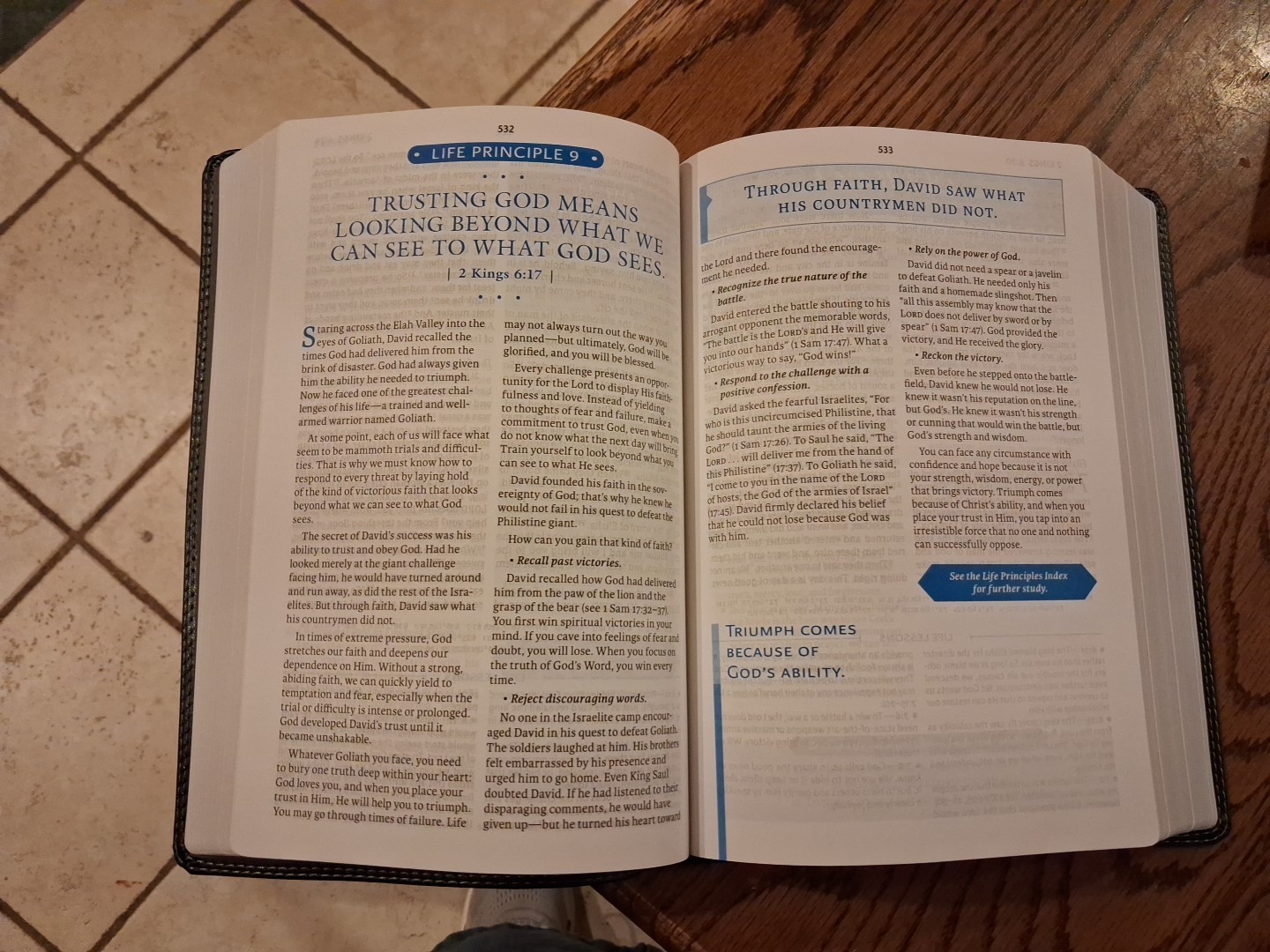 NASB Charles Stanley Life Principles Bible ~Retail $80 BLACK LEATHER SOFT 2nd Ed