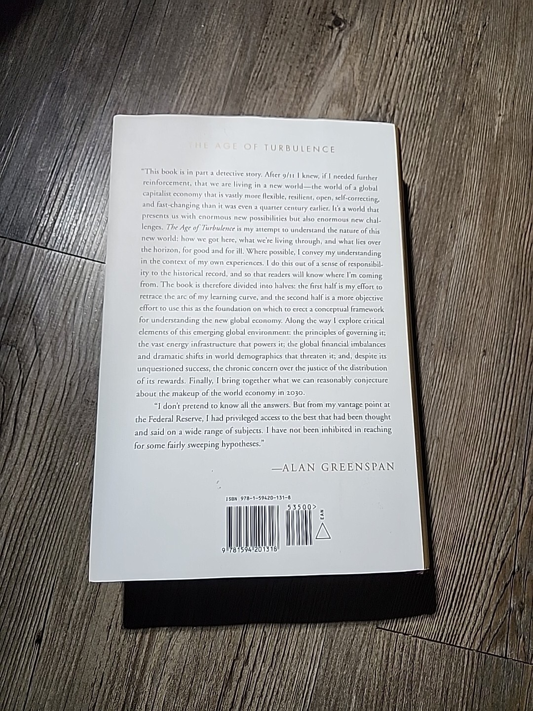 The Age Of Turbulence Alan Greenspan 2007 Hardcover