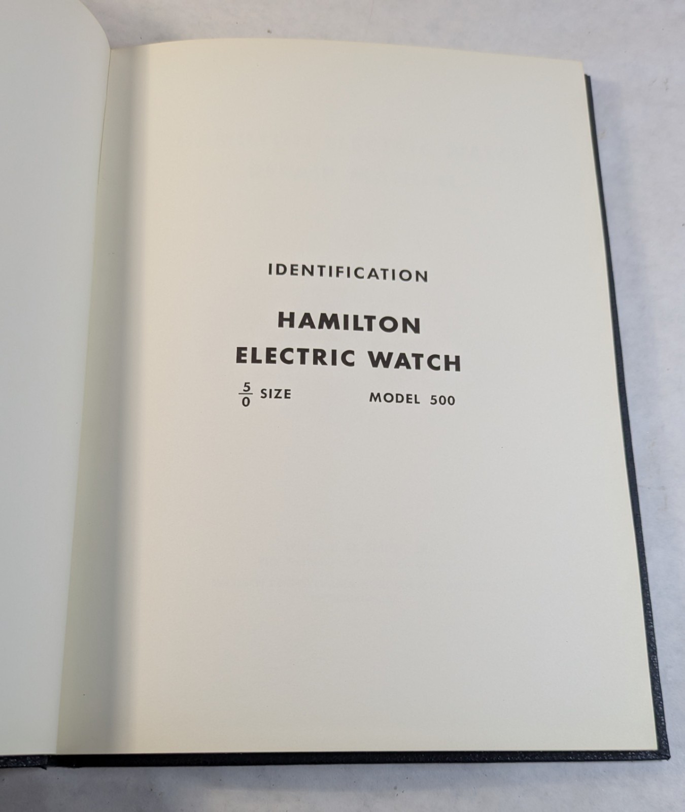 Hamilton Electric Watch Repair Manual 1958 Original Guide