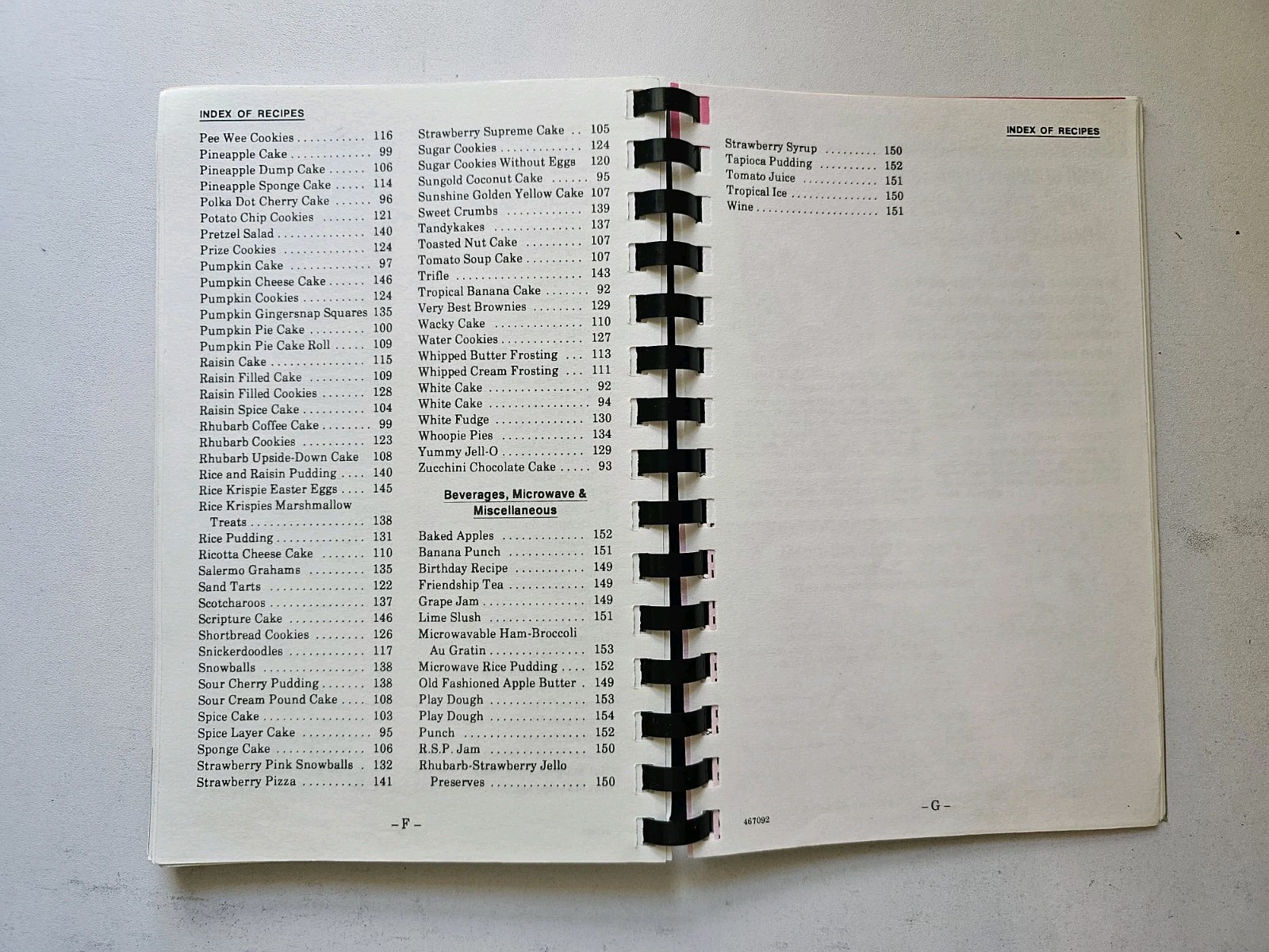 CHERISHED RECIPES Local Church Cookbook 154 Pages Nescopeck, PA.