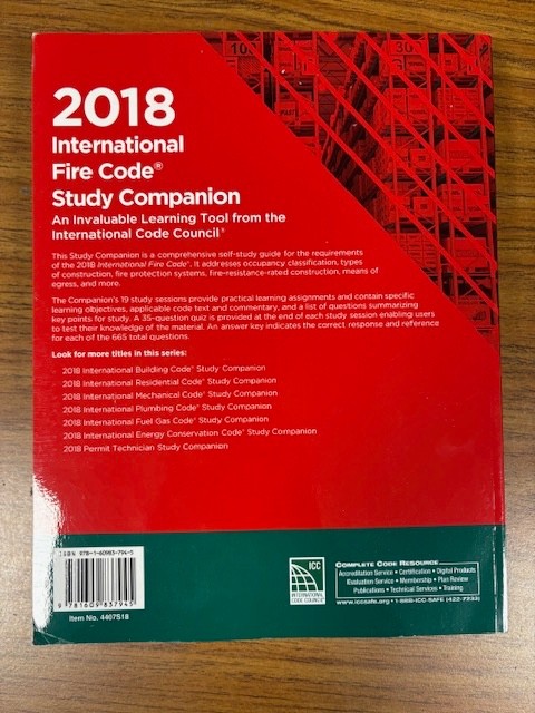2018 International Fire Code® Study Companion by ICC VERY GOOD