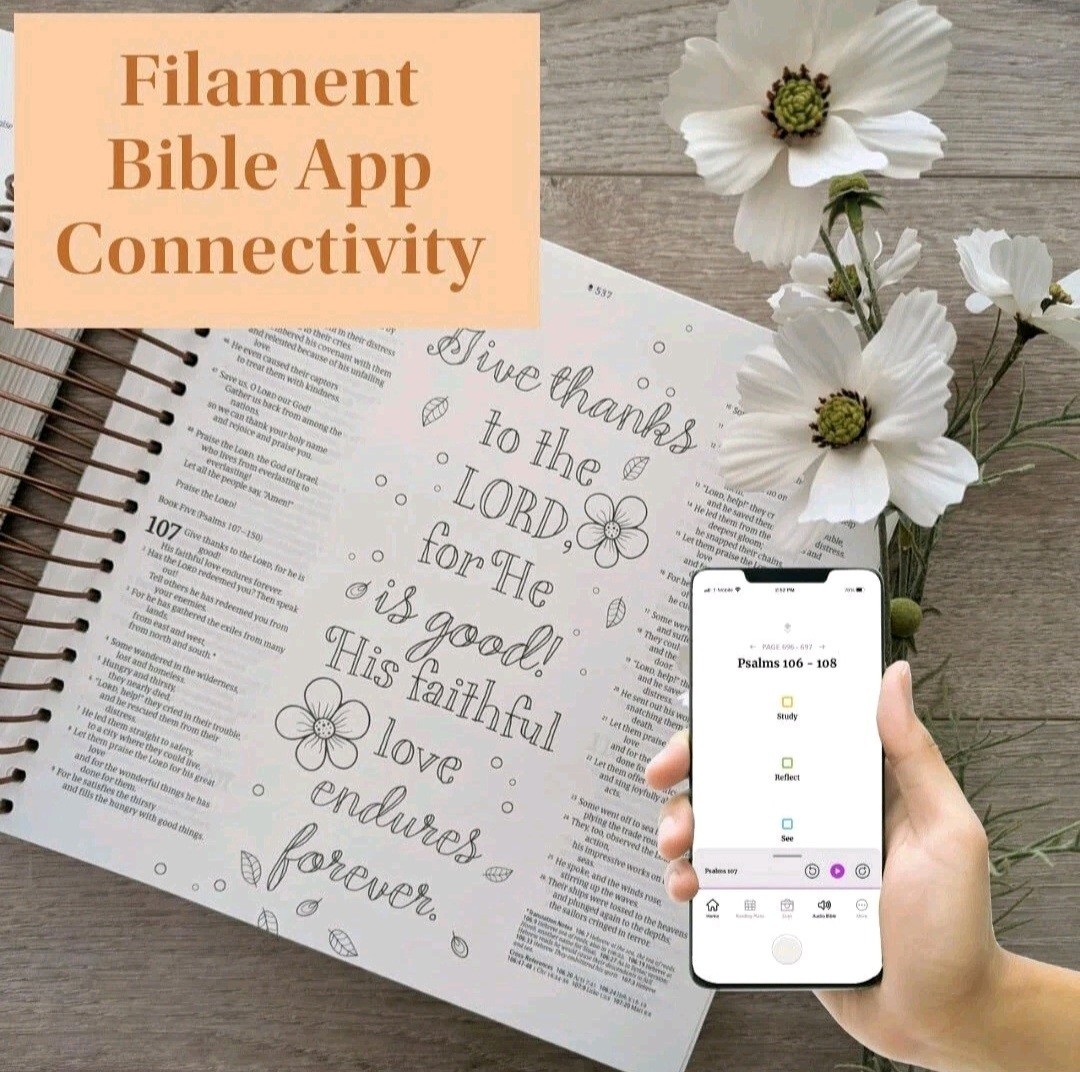 NLT Bible DaySpring Inspire Illustrating Bible With Filament App Spiral Bound