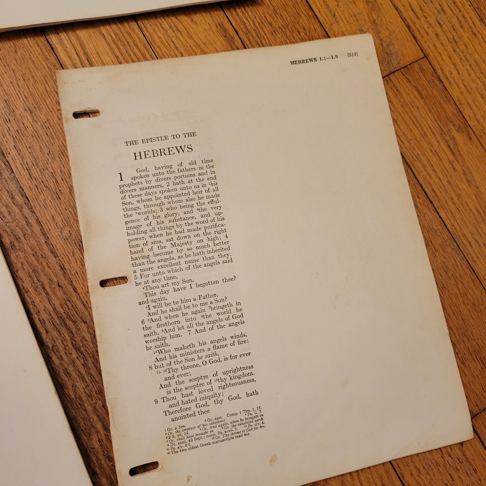 American Bible Society New Testament Wide Margin Loose Leaf Pages INCOMPLETE