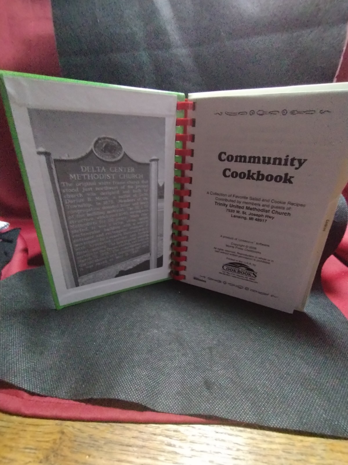 Methodist Church Cookbook Salads And Cookies / 2008 / 88 Plus Pages .