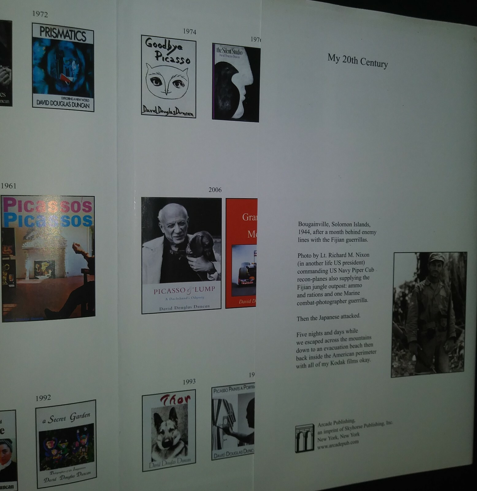 My 20th Century David Douglas Duncan Combat Photographer Picasso Richard Nixon