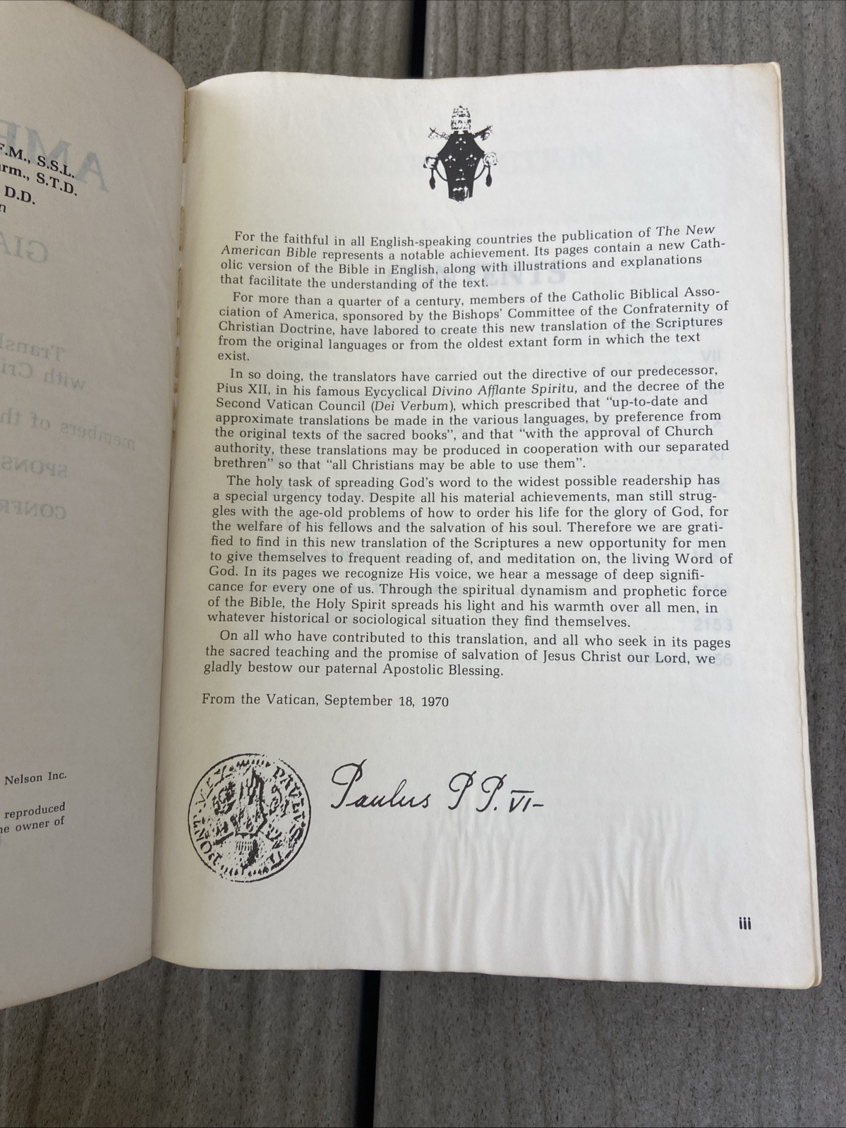 Holy Bible New American Bible Giant Print Catholic Edition 1976 SC