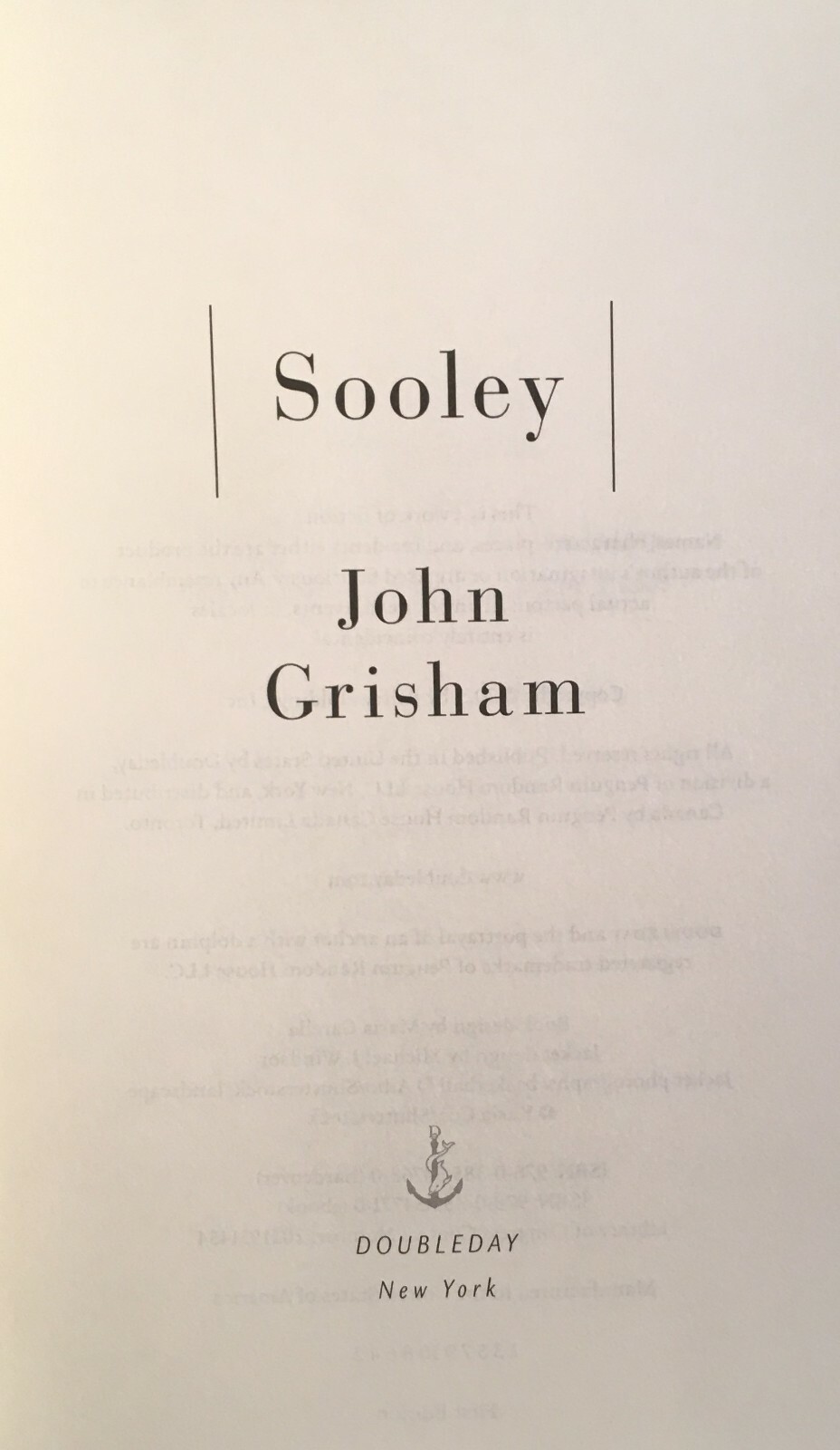 SOOLEY : A Novel by John Grisham (2021, Hardcover) 1st/1st