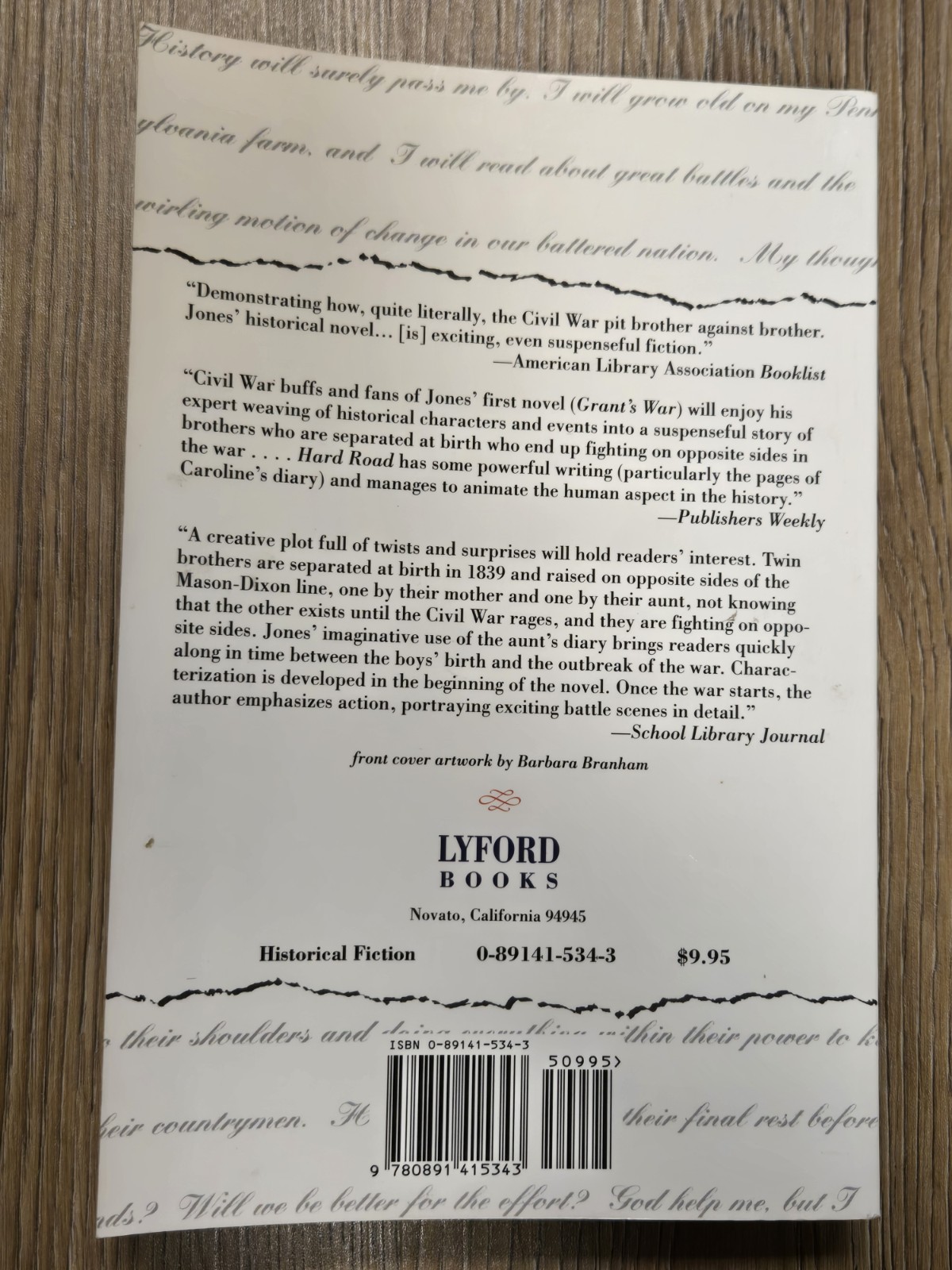 Hard Road to Gettysburg : A Novel by Ted Jones (1994, Trade Paperback)