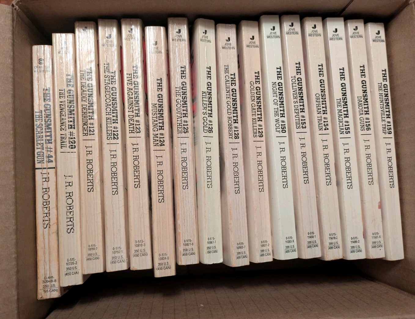 The Gunsmith Lot of 16 by J.R. Roberts (44, 120-126, 128-129, 150, 153-156, 159)