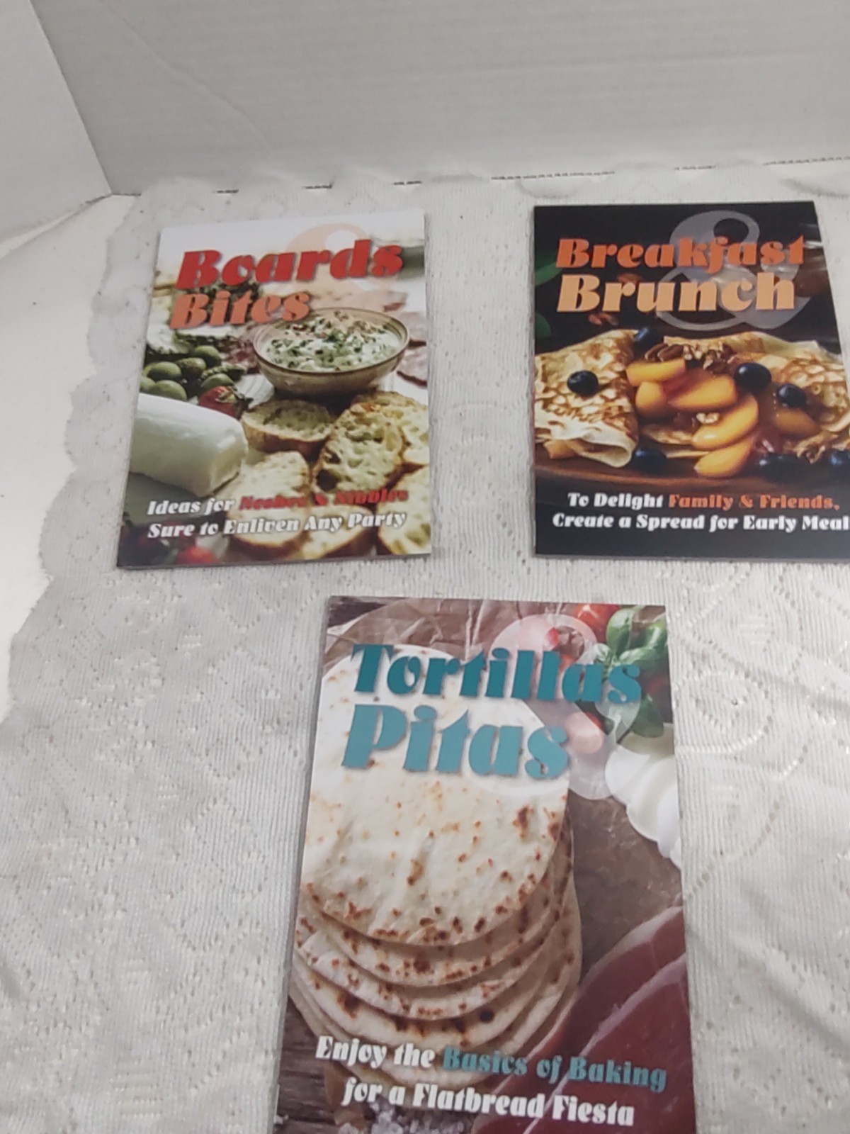 Set Of 3 Contemporary Cook Booklets Brunch Tortillas,Etc. App. 47 Pages Ea