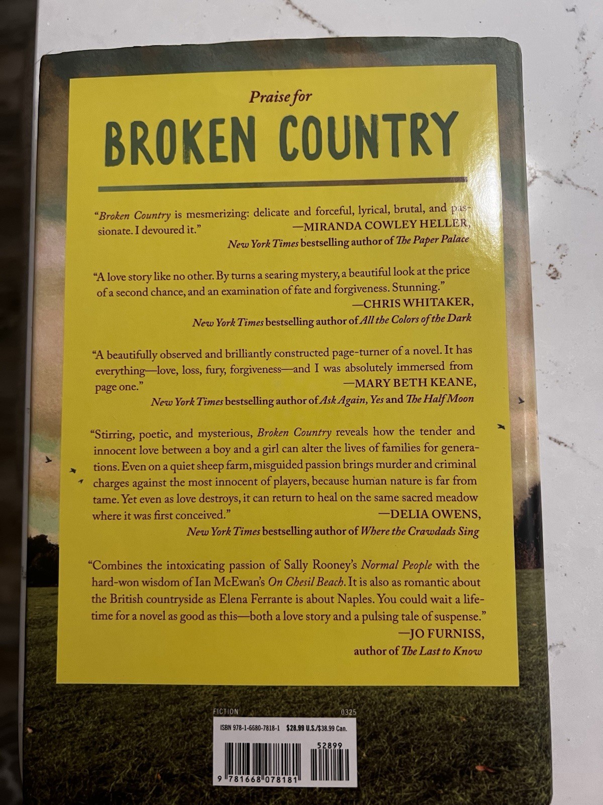 Broken Country Reese’s Book Club By Clare Leslie Hall Hardcover 2025