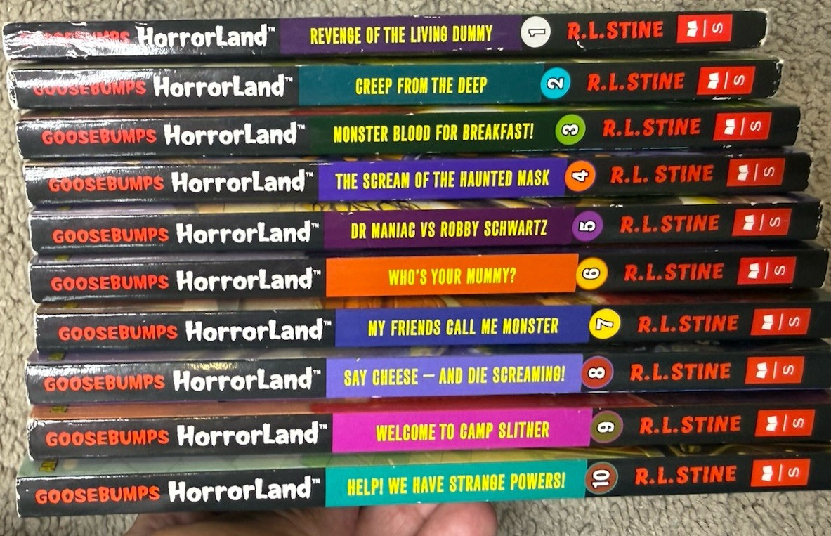 Scholastic RL Stine Goosebumps HorrorLand Thrilling & Frightening 10 Book Series