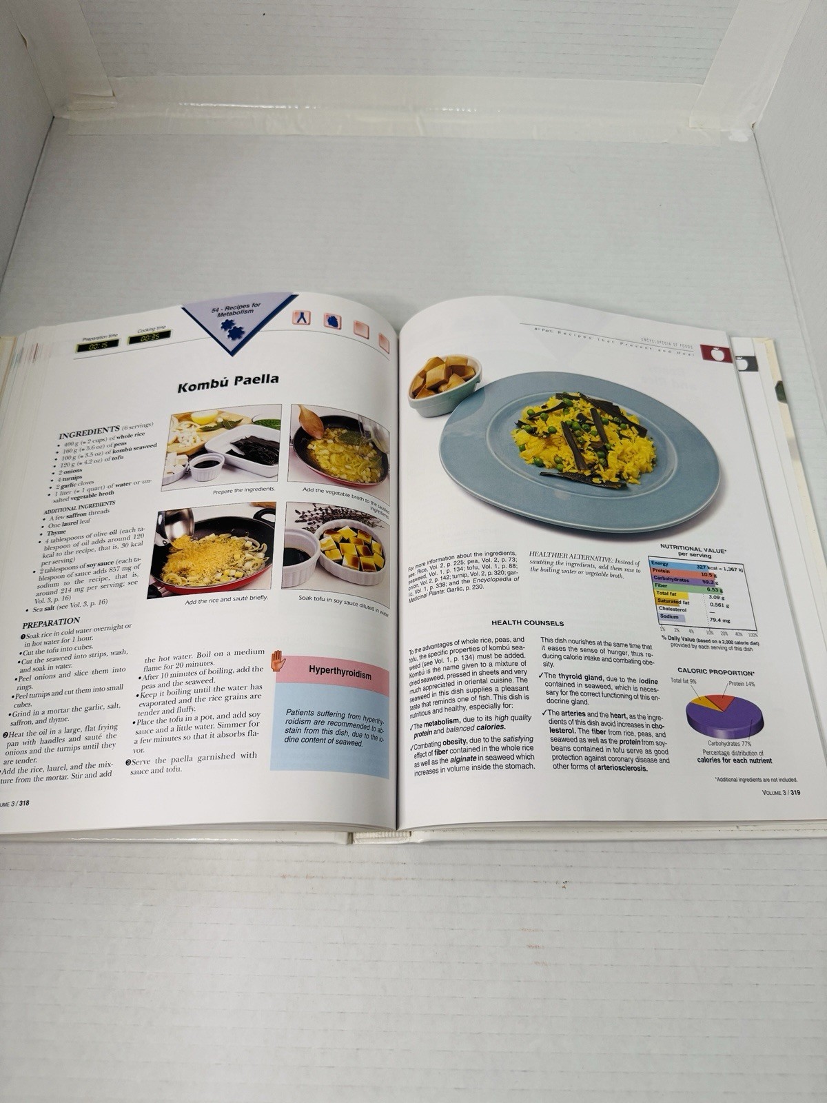 Encyclopedia of Foods Healthy Recipes Volume 3 Only Hardcover Pamplona-Roger MD