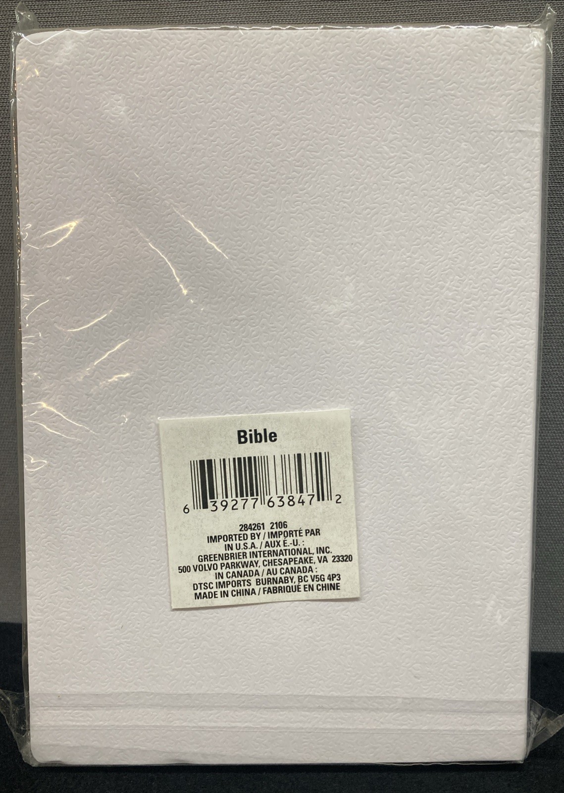 Holy Bible KJV Old & New Testament Red Letter Edition White Leatherette