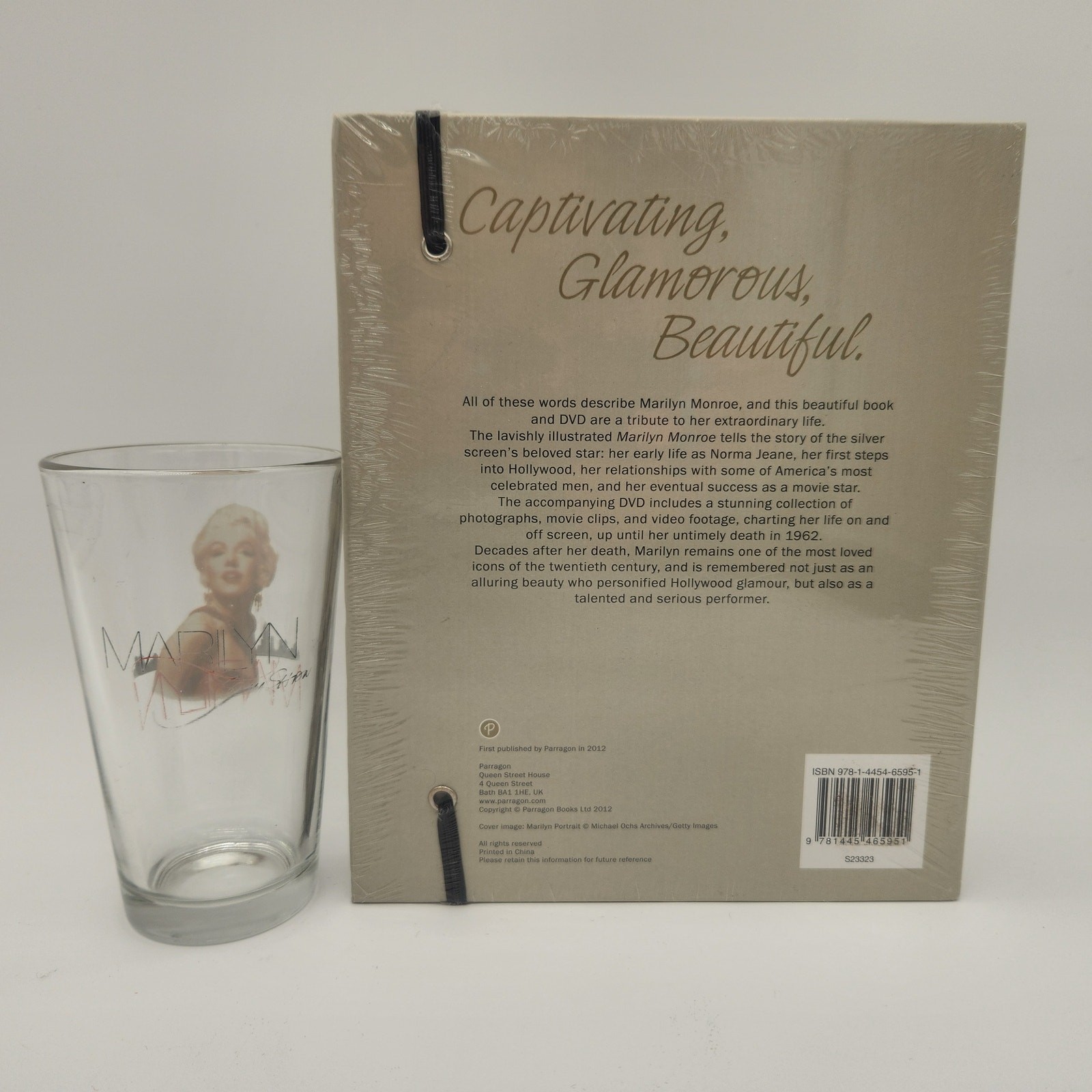 NWTMarilyn Monroe 50th Anniversary Book & DVD With 16oz. Glass Signed Sam Shaw