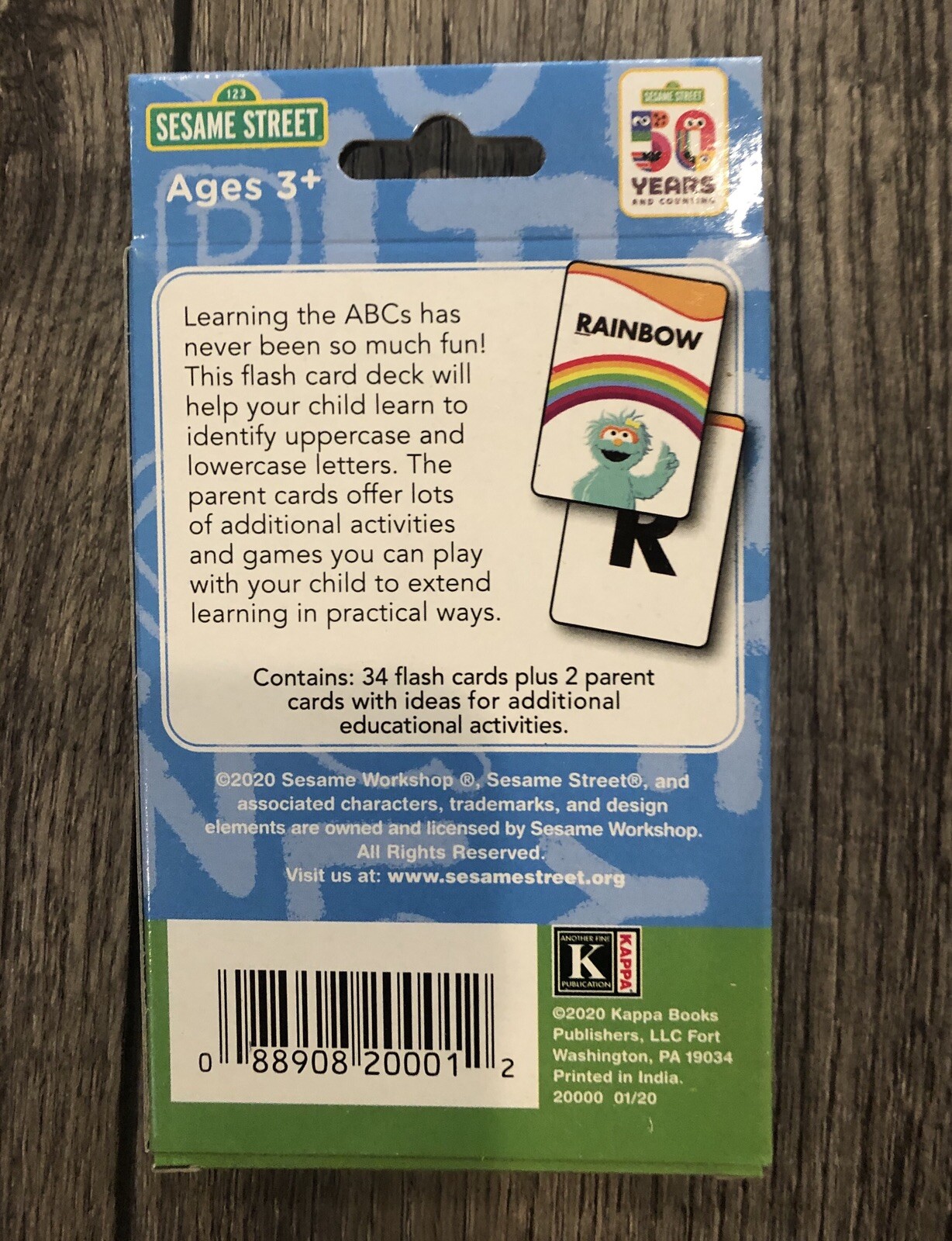 4 PACKS SESAME STREET FLASH CARDS – ABCs NUMBERS COLORS EARLY WORDS 144 TOTAL