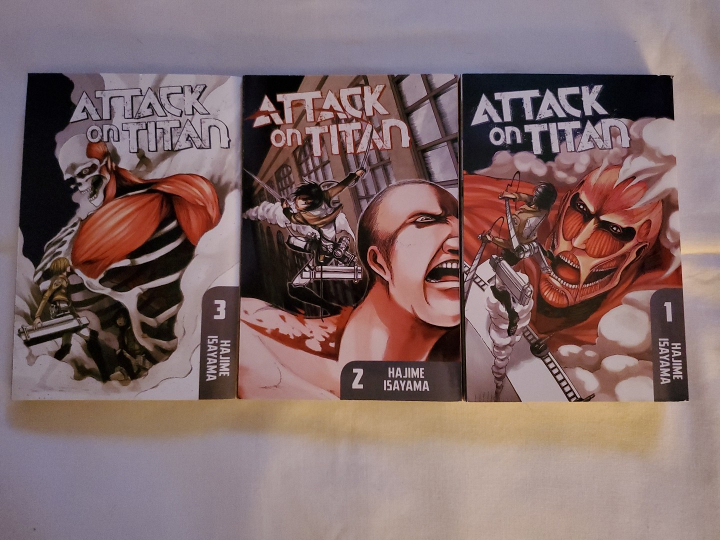 Attack On Titan Vol. 1 2 3 Manga Pre-owned Lot Of 3 Kodansha Comics
