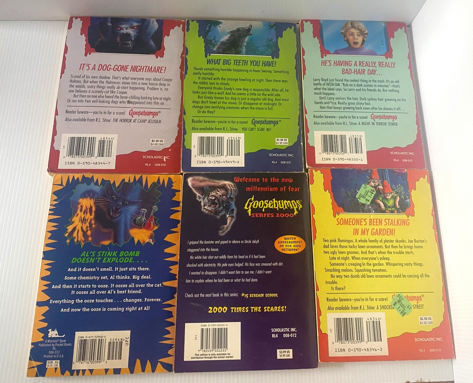 Goosebumps Books R.L Stine Vintage Scholastic Mixed Titles Lot Of 12, 6 1st Ed