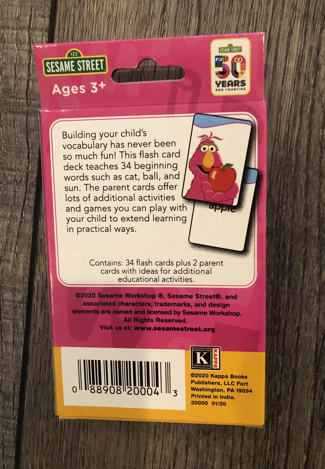 4 PACKS SESAME STREET FLASH CARDS – ABCs NUMBERS COLORS EARLY WORDS 144 TOTAL